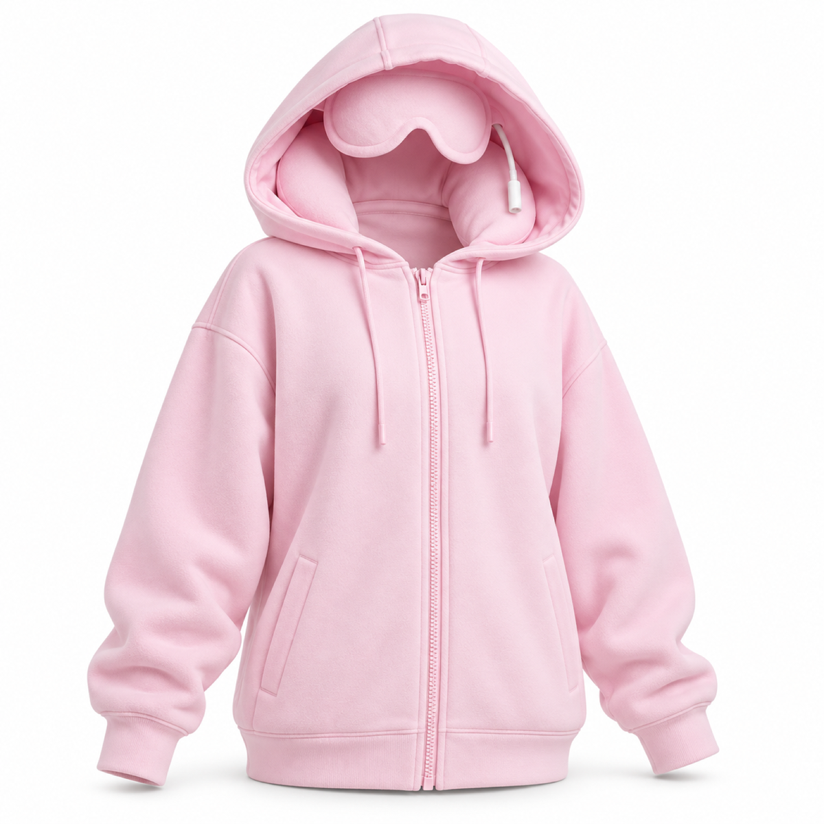 Sweat zippé avec oreiller de voyage intégré